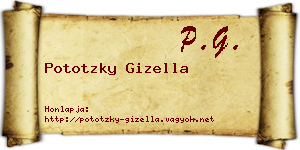 Pototzky Gizella névjegykártya