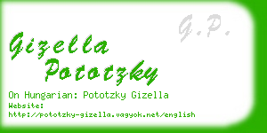 gizella pototzky business card